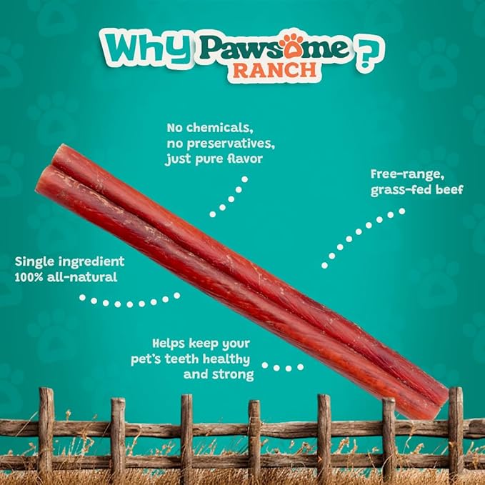 Bully Sticks 6–7" — 8 oz | Natural Single-Ingredient, Long-Lasting Dog Chews; Dental Support Treats for Small, Medium & Large Dogs
