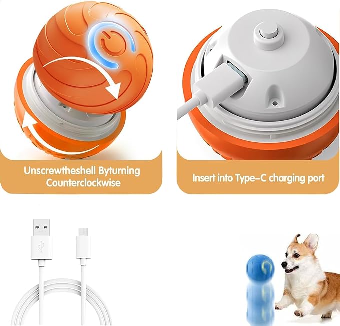 Smart Jumping Ball Toy for Cats, Dura-Spin Electric Cat Ball, Interactive Cat Toys for Indoor Cats - 1pack Blue