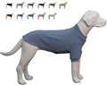 Lovelonglong Ribbed Dog T-Shirt Cotton Knitted Dog Sweaters for All Season Pet T-Shirts for Large Medium Small Dogs Grayish Blue L