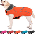 SUNFURA Small Dog Coat, Warm Dog Winter Jacket, Reflective Pet Snow Jacket with Fleece Lined, Waterproof Puppy Snowsuit Pet Sweater Clothes for Small Dogs, Orange XS