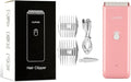 Dog Clippers,Quiet Washable USB Rechargeable Cordless Dog Grooming Kit,Electric Pets Hair Trimmers Shaver Shears for Dogs and Cats Pink