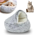 Lapcatz Nest Bed, 2026 Upgraded Cat Beds for Indoor Cats, Portable Fluffy Pet Bed, Durable Covered Cat Bed for Indoor Use, Soft Puppy Bed for Pet Owners (Grey, Small)