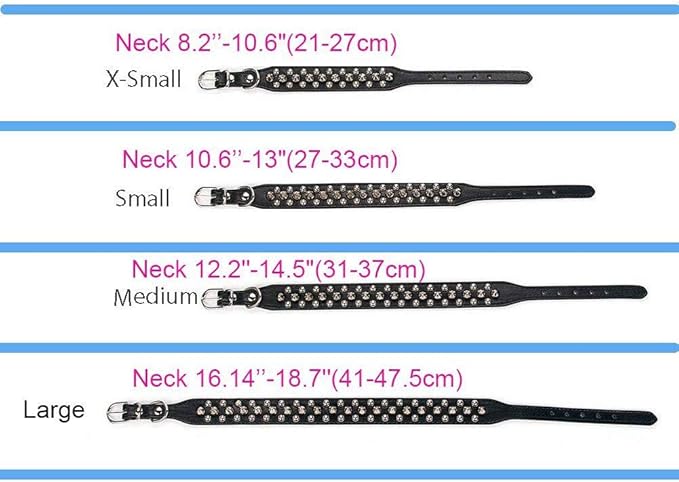 Spiked Dog Collar Soft Pu Leather Mushrooms Rivet Spike Studded Puppy Adjustable Pet Collars for Small Breeds (S, Brown)