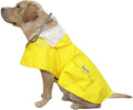 Dog Raincoat Waterproof, Adjustable Reflective Hooded Dog Rain Poncho with Leash Hole for Small Medium Large Dogs (Yellow, Large)