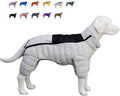 LoveLongLong Dog Coat - Warm & Waterproof Dog Jacket, Zippered & Adjustable, Reflective, Off White, Sizes S, M, L