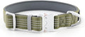 Plutus Pet Reflective Dog Collar with Aviation Aluminum Buckle, Neoprene Padded for Comfort, Lightweight, Heavy Duty Nylon Collar for Puppy Small Medium Large Dogs (Ranger Green, L)