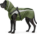Mosucoirl Dog Raincoat Waterproof Raincoats for Dog Reflective Dogs Rain Jackets with Hood Hoodie Pet Rain Poncho Coat for Small Medium Large Dogs Puppies S-XXL (Green, S)
