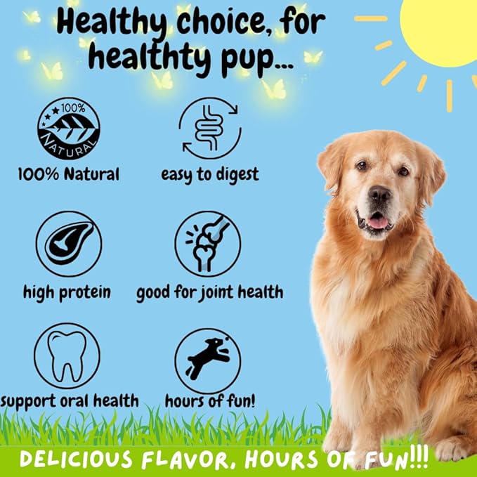 BULLYSTICKS & MORE 5-6" Beef Cheek Rolls for Dogs (Chicken Wrapped - 3 Count) - Beef Cheek Bones for Dogs - Dog Parents Choice - Premium No Hide Rolls
