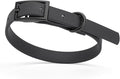 Dogline Biothane Waterproof Dog Collar Strong Coated Nylon Webbing with Black Hardware Odor- Proof for Easy Care Easy to Clean High Performance Fits Small Medium or Large Dogs, Black