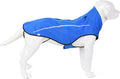 Mile High Life Dog Raincoat, Adjustable Waterproof Reflective Rain Jacket for Small Medium Large Dogs, Lightweight Breathable Pet Rain Coat with Leash Hole(Blue,S Chest 22-25")