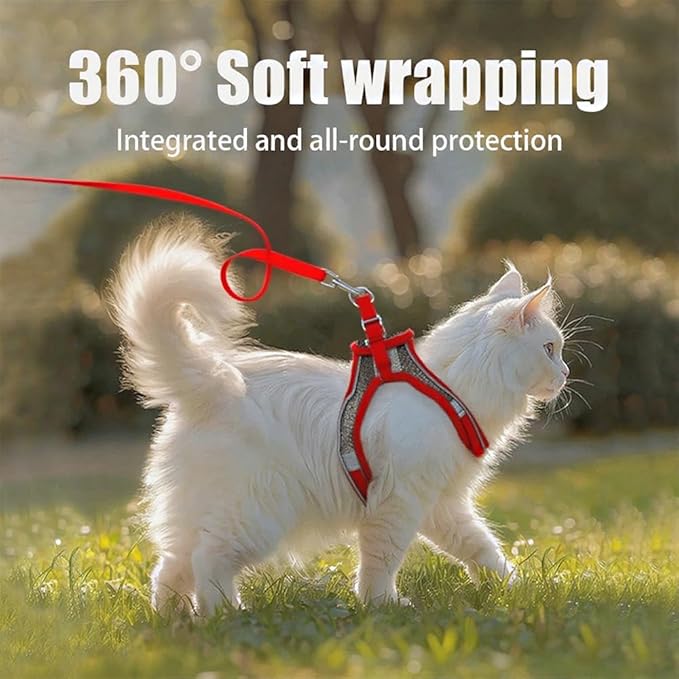 2-in-1 No Pull Dog Harness & Retractable Leash, Adjustable Dog Harness, No Pull Step-in Soft Mesh Puppy Vest Harnesses, Adjustable Puppy Vest for Small Medium Dogs and Cats