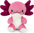 Blnboimrun Squeaky Dog Toys for Aggressive Chewers, Interactive Puppy Toys with Squeaker & Crinkle Paper, Double Layer Durable Plush Axolotl for Small Medium Large Dogs Indoor Outdoor Play