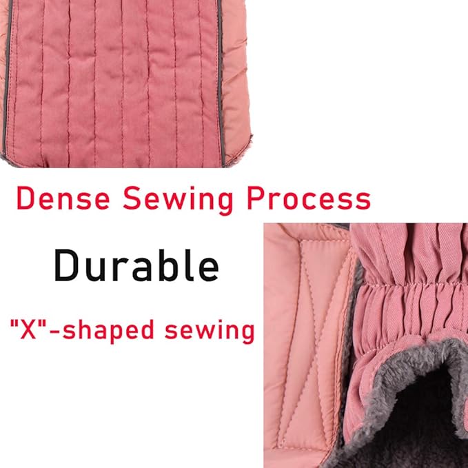Fleece Dog Hoodie for Small Dogs Super Warm Puppy Jacket for Cold Winter Dog Coats,Pink XS