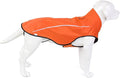 Mile High Life Dog Raincoat, Adjustable Waterproof Reflective Rain Jacket for Small Medium Large Dogs, Lightweight Breathable Pet Rain Coat with Leash Hole(Orange,XS Chest 17-23")
