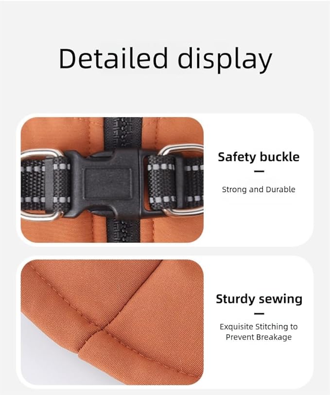 Warm Dog Coat Reflective Jacket, Waterproof Winter Coat for Dogs Turtleneck Dog Clothes for Cold Weather (Yellow, M(Chest:15.7-17.3",Neck:(14.5"))