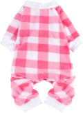 SCENEREAL Dog Pajamas for Large Sized Dogs Female - Soft, Warm Puppy Sweater Clothes, Holiday Onesie Outfits for Doggie Fall Winter Thanksgiving Christmas - Dog Jammies Pjs Indoor Outdoor, Pink