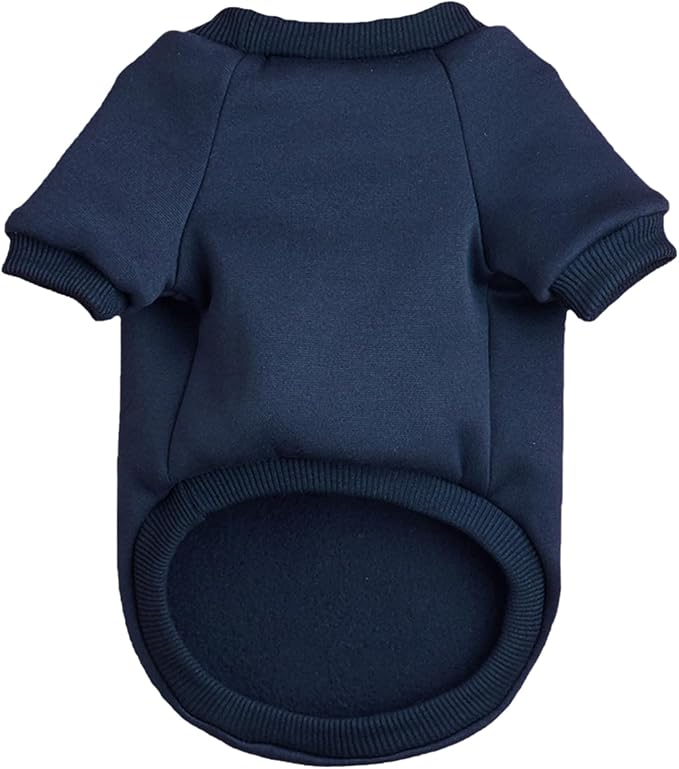 Puppy Sweater for Small Dogs Clothes Warm Winter Cat Clothe Pet Sweatshirt Knitwear Doggie Kitten Clothing (X-Small, Navy)