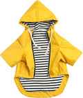 Dog Raincoat rain Jacket Raincoat Dogs Waterproof Small Medium Breeds Zip Closure Storage Pocket Harness Hole Yellow XL