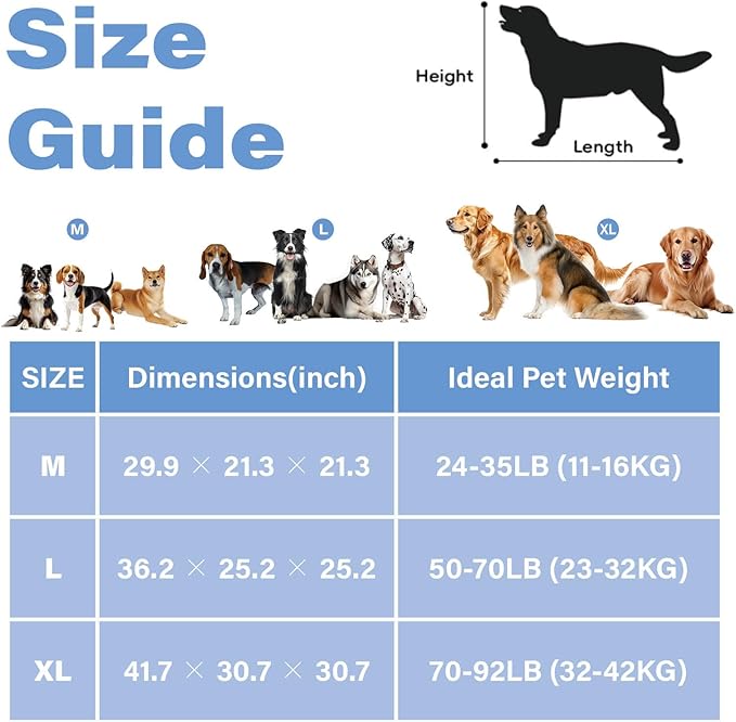 Collapsible Dog Crate, Portable Soft Dog Crate with Fleece Bed for Large Dog, Folding Travel Carrier Kennel with 3-Door Mesh Windows for Indoor &Outdoor, 36" L x 25" W x 25" H,Black