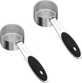 2PCS 1/8CUP(30ml) Dog Cat Food Scoop, Stainless Steel Measuring Cup, Metal Pet Scooper with Inner Precision Scale Measurement