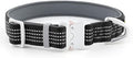 Plutus Pet Reflective Dog Collar with Aviation Aluminum Buckle, Neoprene Padded for Comfort, Lightweight, Heavy Duty Nylon Collar for Puppy Small Medium Large Dogs (Black, M)