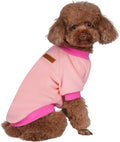 GreenJoy Classic Fleece Dog Sweater – Soft & Warm Stretchy Sweatshirt for Small Dogs & Cats, Cold-Weather Pullover for Everyday Wear (Light Pink, Medium/Large)