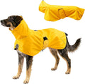 Dog Water-Repellent Raincoat Jacket, Lightweight Reflective Waterproof Clothes for Small Medium Large Dogs, Outdoor for Fall & Spring (Yellow, 3XL)