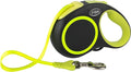 Fida Retractable Dog Leash, Reflective 16ft Heavy Duty Pet Walking Leash for Medium/Large Dog up to 44 lbs, Tangle Free. One-Hand Brake (Medium, Neon Yellow)