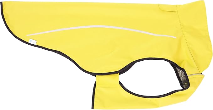 Mile High Life Dog Raincoat, Adjustable Waterproof Reflective Rain Jacket for Small Medium Large Dogs, Lightweight Breathable Pet Rain Coat with Leash Hole(Yellow,S Chest 22-25")