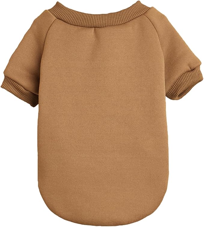 Puppy Sweater for Small Dogs Clothes Warm Winter Cat Clothe Pet Sweatshirt Knitwear Doggie Kitten Clothing, Coffee, X-Small