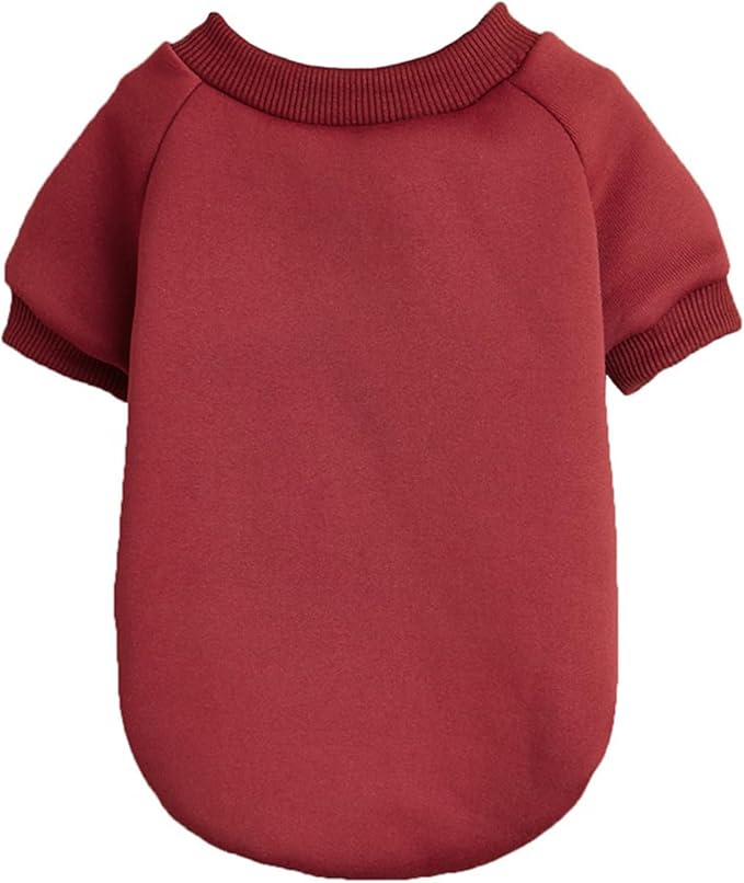 Puppy Sweater for Small Dogs Clothes Warm Winter Cat Clothe Pet Sweatshirt Knitwear Doggie Kitten Clothing, Wine, X-Large