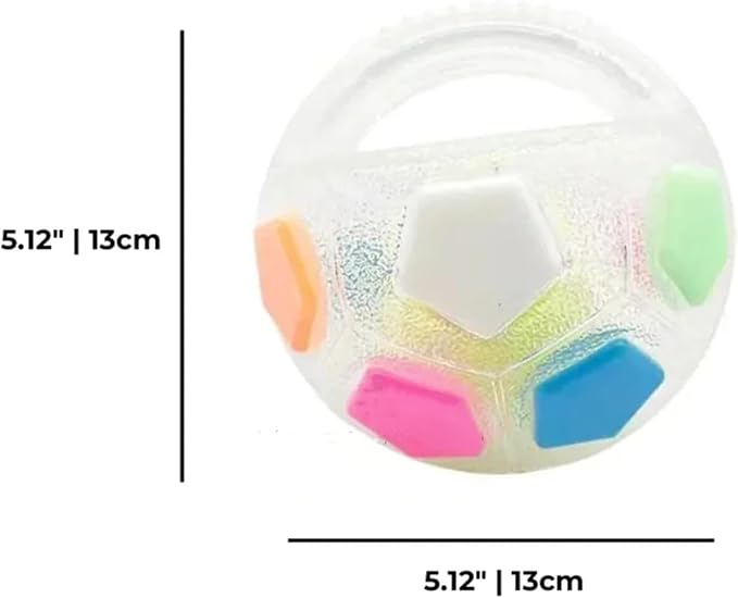 The Mellow Dog Calming Ball with Handle, 2026 New Mellow Dog Calming Ball, Interactive Football Shape Dogs Toy, Squeaky, Suitable, Interactive Pet Toy, for Water Play, Training, Outdoor Games