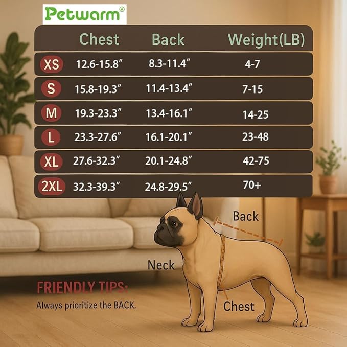 PetWarm Reversible Dog Cold Weather Coats, Waterproof Dog Puffer Vest, Vest for Dogs with Hook-and-Loop Strap, Windproof Outdoor Coat for Winter Walks and Snowy Days, Orange, L