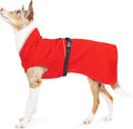 Goldpaw Rainpaw Waterproof Dog Raincoat - Durable Dog Rain Jacket for All Seasons - Easy to Wear, Adjustable, Premium Pet Outerwear - Made in The USA - Machine Washable - Red - Size 16
