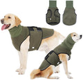 Dog Anxiety Vest,Pet Calming Hoodie Breathable Dog Anti-Anxiety Jacket for Thunder Fireworks and Separation,Green XXL