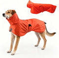 Dog Water-Repellent Raincoat Jacket, Lightweight Reflective Waterproof Clothes for Small Medium Large Dogs, Outdoor for Fall & Spring (Orange, 2XL)