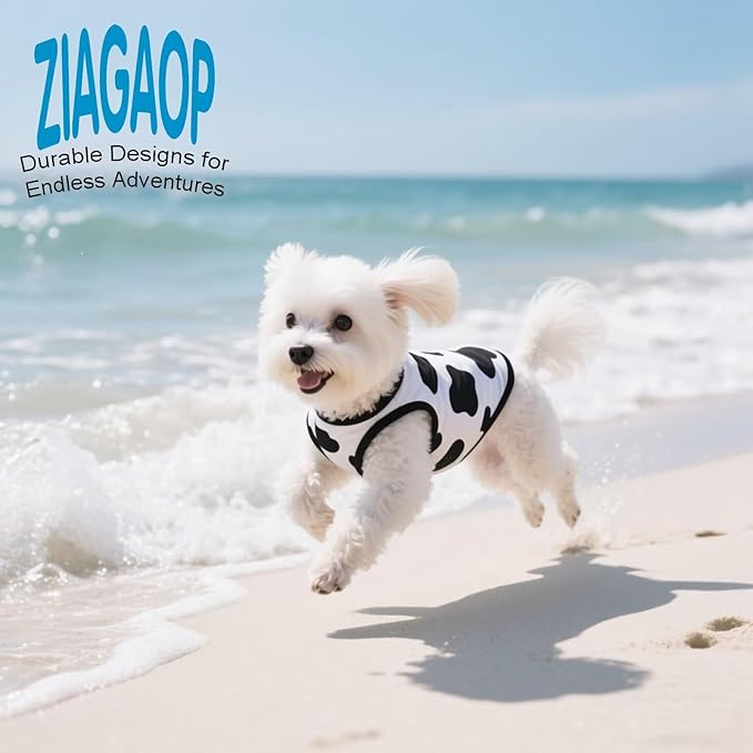 Adorable Cow Print Dog Shirts – Lightweight, Cozy Outfit for Small to Medium Dogs, Soft & Snuggly Pet Wear for Everyday Comfort and Cuteness.Back & XL