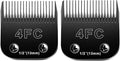 4FC Blades Dog Grooming Blades Compatible with Andis/Oster A5/Wahl KM-10 Series Dog Clippers,Detachable Clipper Replacement Blade,Black(4FC/2PCS)