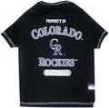MLB Colorado Rockies Dog T-Shirt, Large. - Licensed Shirt for Pets Team Colored with Team Logos. - Premium Stretchable Materials for The Comfort of Your Dog & cat.