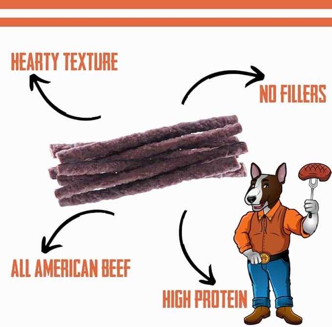Bully Boy's Famous Beef Sticks Dog Treats | Free from Wheat, Corn, Soy, or Gluten | USA Sourced Ingredients | with Smokehouse Beef | Made in Utah | 7 oz - 2 Pack