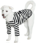 Dog Cotton Shirts for Small and Large Dogs Rugby Striped T-Shirts Soft Breathable Dog Shirt pet Clothes (2X-Large, White/Black)