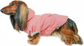 DJANGO Highland Dog Jacket & Raincoat – Water-Repellent, Lined Dog Coat with Hood, Adjustable Fit & Harness Hole – Lightweight Rain & Wind Jacket for Small & Medium Dogs up to 30 lbs (Pink, Large)