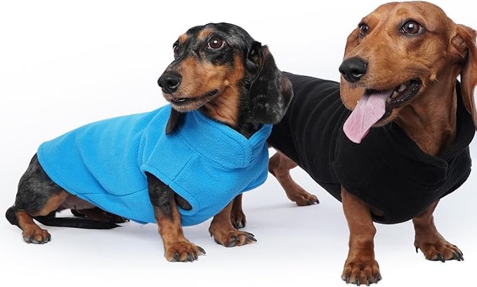 FUAMEY Dog Fleece Vest for Small Dogs,Warm Stretchy Dog Sweatshirts Pullover with Leash Hole Dogs Sweater Soft Pet Turtleneck Cozy Pet Vest Lightweight Sleeveless Green S
