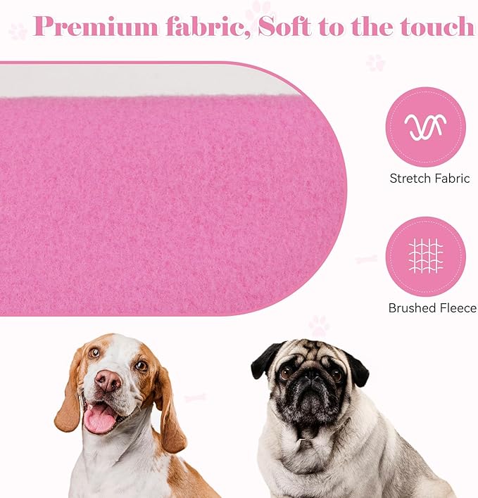 Dog Sweater & Hoodie - Solid Soft Brushed Fleece Dog Clothes with Pocket (Pink-XL)