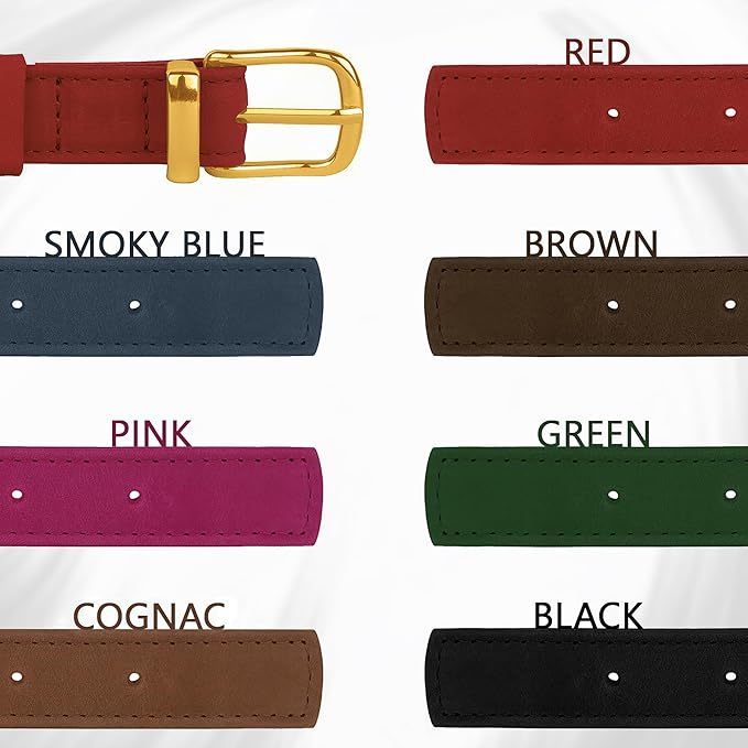 Leather Dog Collar - Heavy Duty Adjustable Soft Padded Pet Collars for Small Medium Large Dogs Breed - Black Green Brown Pink Red Blue (Green, M, 12"-15" Neck Fit)