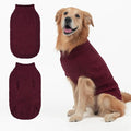 Mihachi Turtleneck Dog Sweater - Winter Coat Apparel Classic Cable Knit Clothes with Leash Hole for Cold Weather, Ideal Gift for Pet in New Year Wine Red X-Large
