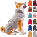 KYEESE Dog Coat Warm Pet Winter Puffer Coat with Leash Hole Waterproof Dogs Jacket with Fleece Lined Thick Cat Clothes with Pocket Windproof Dog Coats for Small Dogs Soft Pet Sweater for Cold Weather