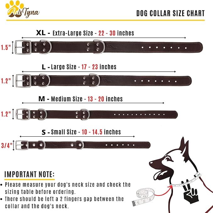 Heavy Duty Leather Dog Collar for Small Dogs - Soft and Strong Dog Collar for Puppy (Small: Fit 10" - 14.5" Neck, Brown)