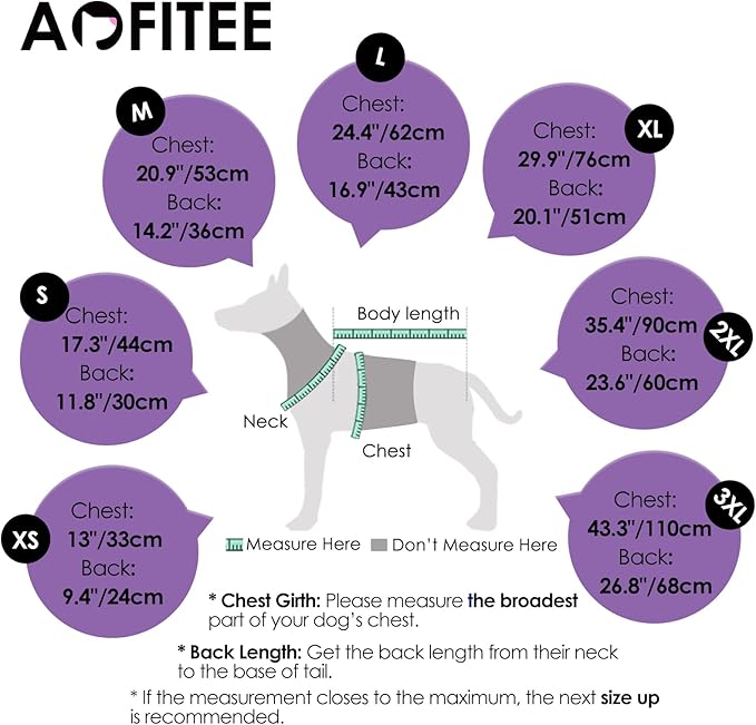 AOFITEE Dog Coat, Warm Dog Jackets for Small Dogs, Dogs Winter Coat with Harness Built in, Reflective Pet Winter Jacket, Waterproof Windproof Puppy Puffer Jacket Fleece Vest, Purple XS