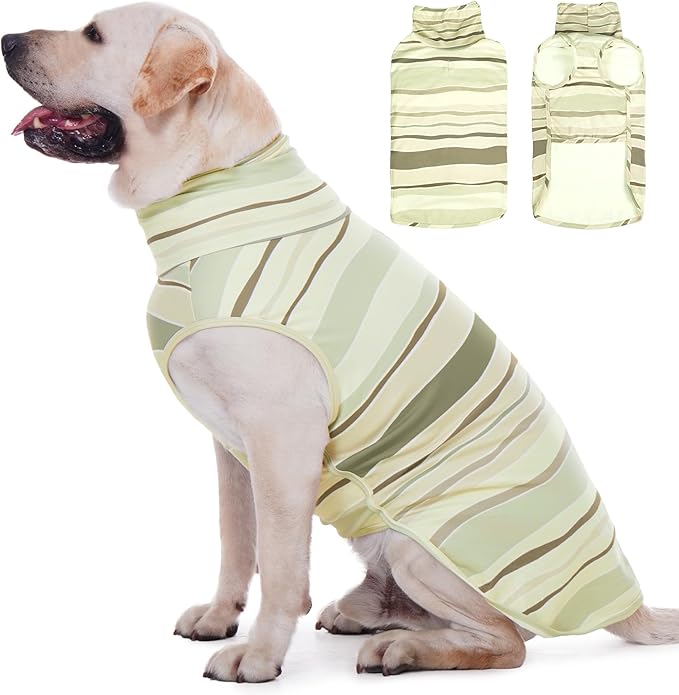 ROZKITCH Dog Fleece Shirt, Stretch Fleece Pullover Sweater & Turtleneck Sleeveless Vest, Sweatshirt Winter Jacket Tank Top, Cozy Vest to Keep Warm for Large Breed Dogs ShallowCoffee 3XL